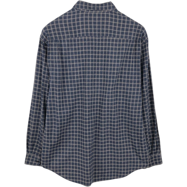 Dockers long-sleeved cotton check shirt, men's size L (approx.) cotton black type Vintage Second Hand