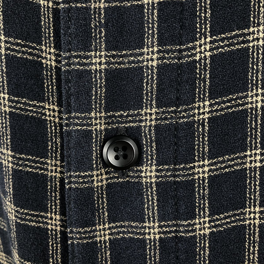 Dockers long-sleeved cotton check shirt, men's size L (approx.) cotton black type Vintage Second Hand
