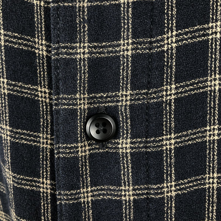 Dockers long-sleeved cotton check shirt, men's size L (approx.) cotton black type Vintage Second Hand