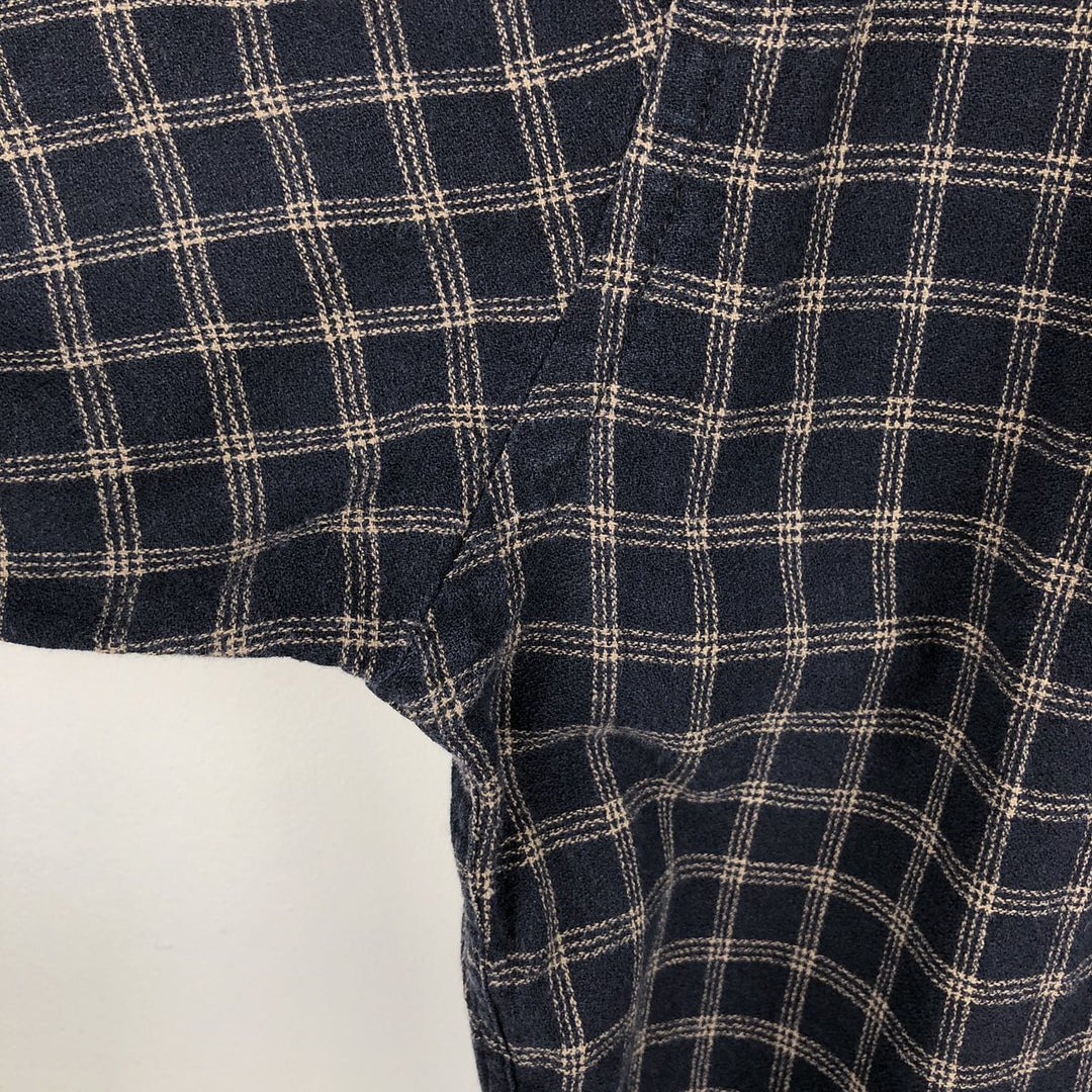 Dockers long-sleeved cotton check shirt, men's size L (approx.) cotton black type Vintage Second Hand