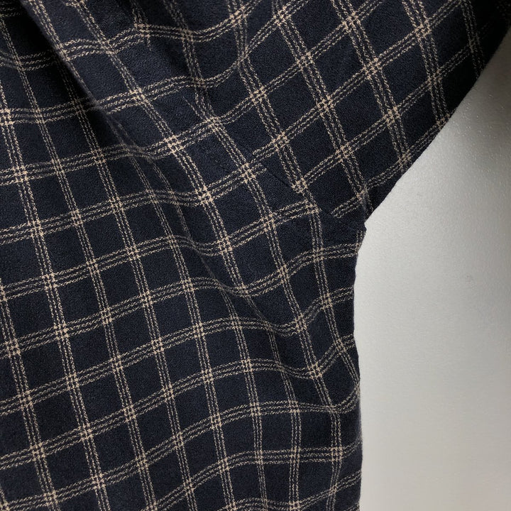 Dockers long-sleeved cotton check shirt, men's size L (approx.) cotton black type Vintage Second Hand