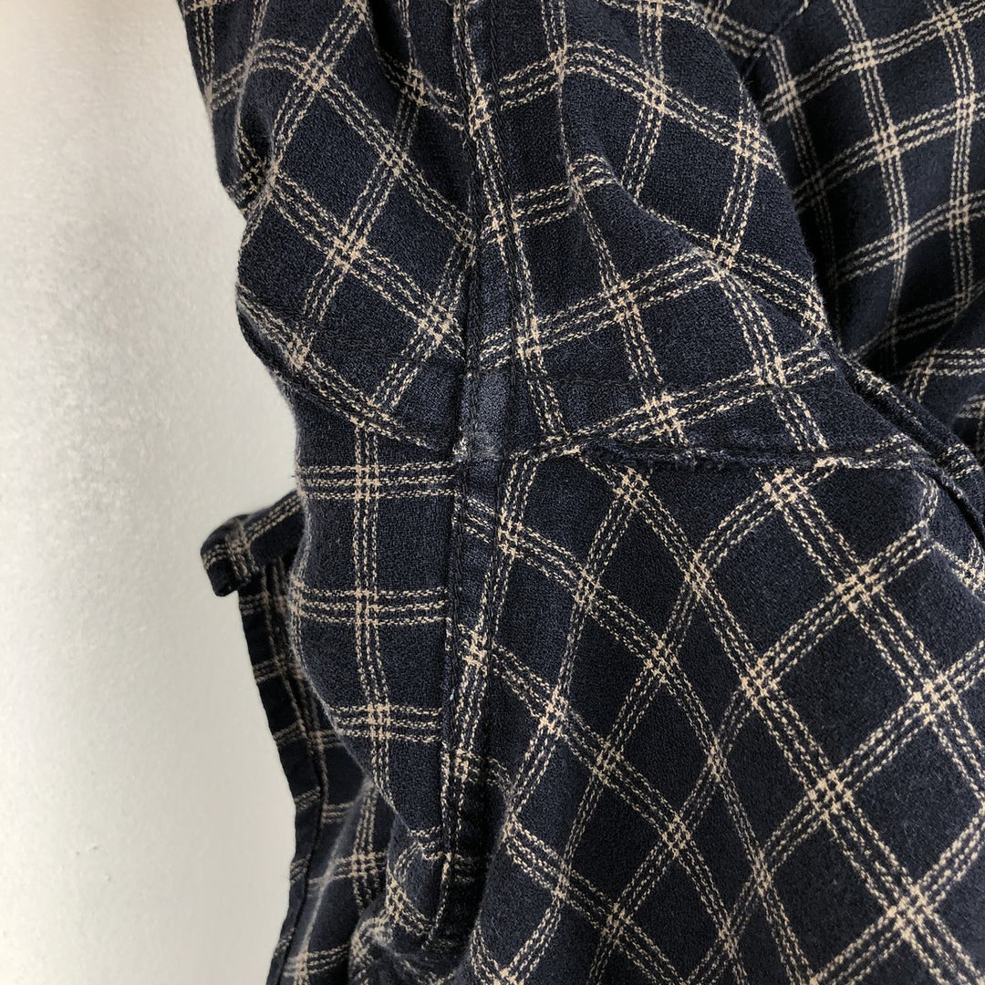 Dockers long-sleeved cotton check shirt, men's size L (approx.) cotton black type Vintage Second Hand