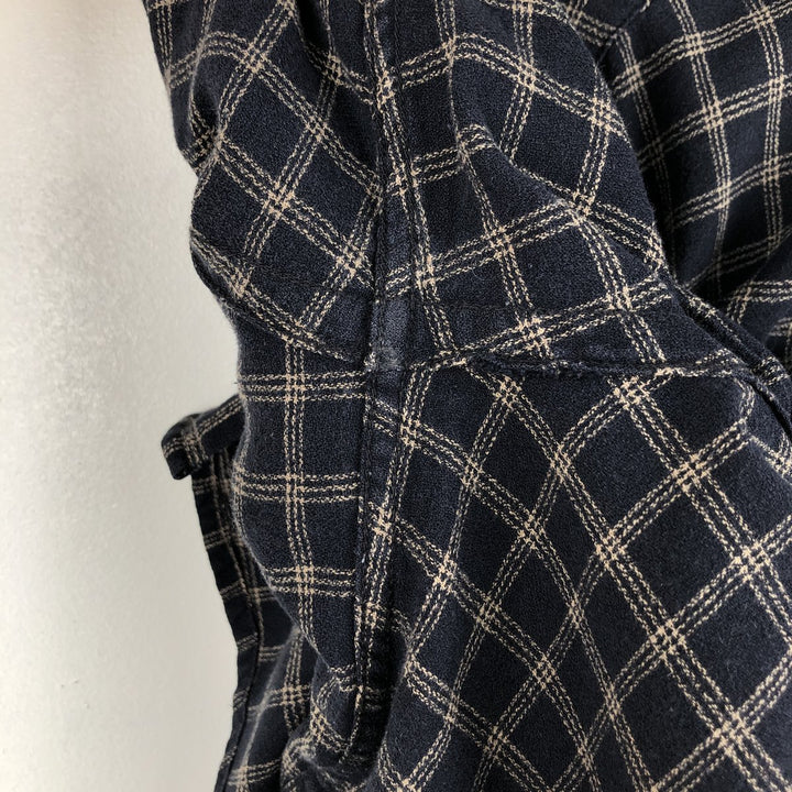 Dockers long-sleeved cotton check shirt, men's size L (approx.) cotton black type Vintage Second Hand