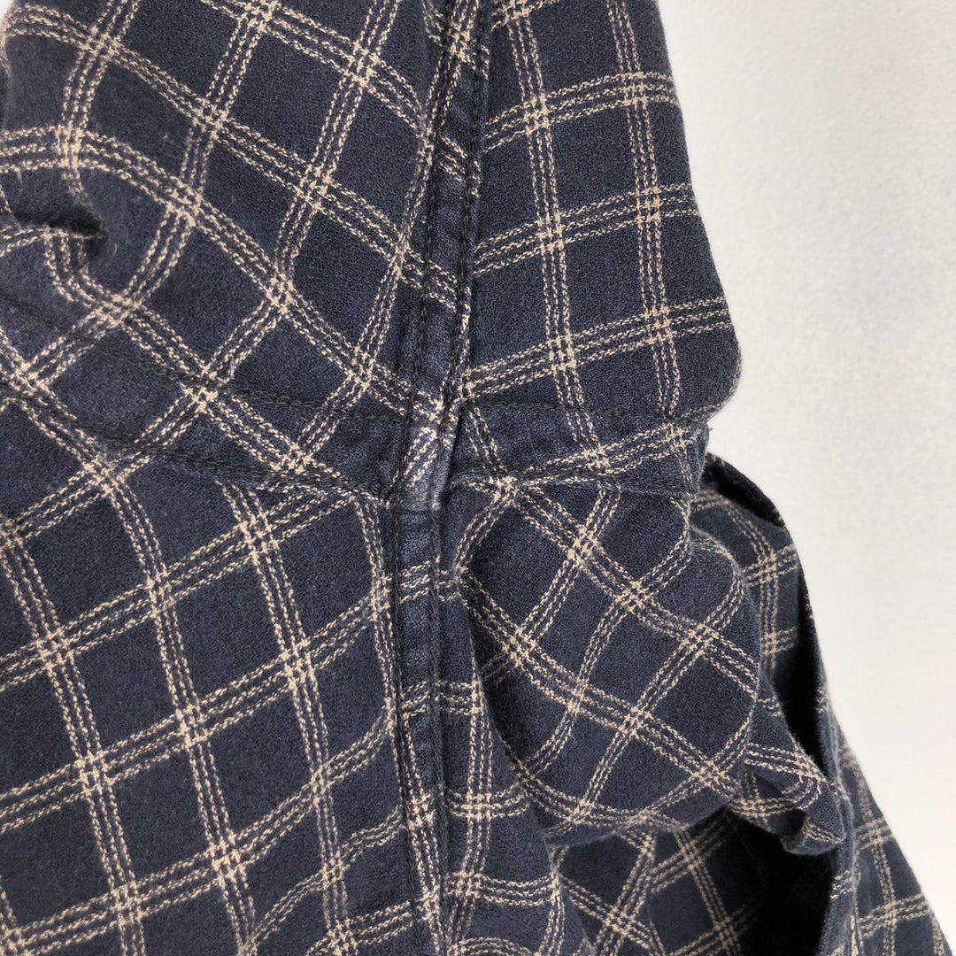Dockers long-sleeved cotton check shirt, men's size L (approx.) cotton black type Vintage Second Hand