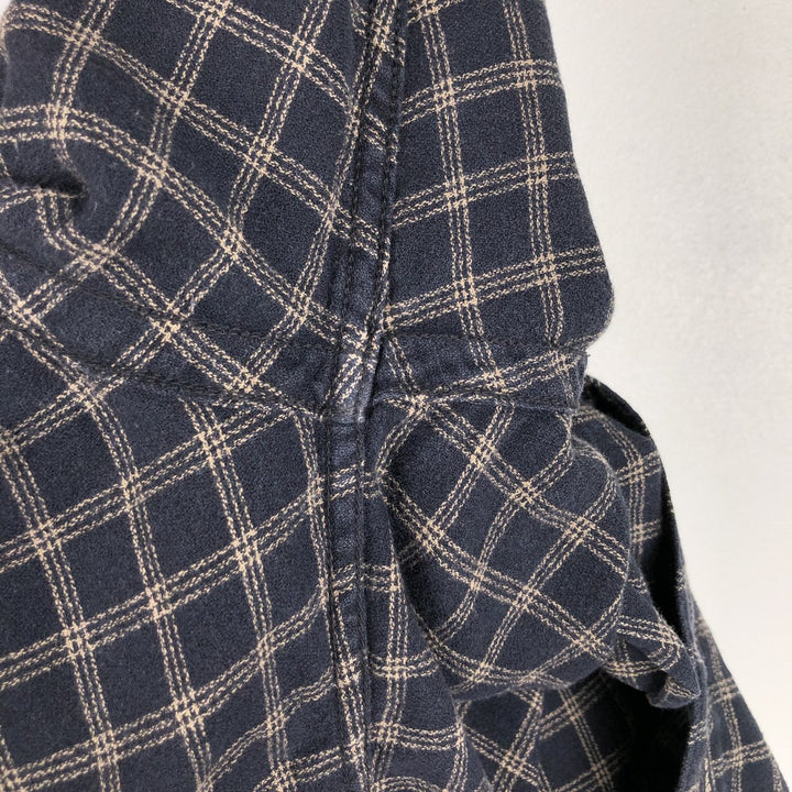 Dockers long-sleeved cotton check shirt, men's size L (approx.) cotton black type Vintage Second Hand