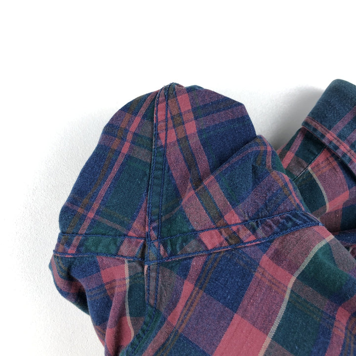 Dockers INDIGO Long-Sleeve Button-Down Check Shirt, Men's Size L (approx.) cotton pink type Vintage Second Hand