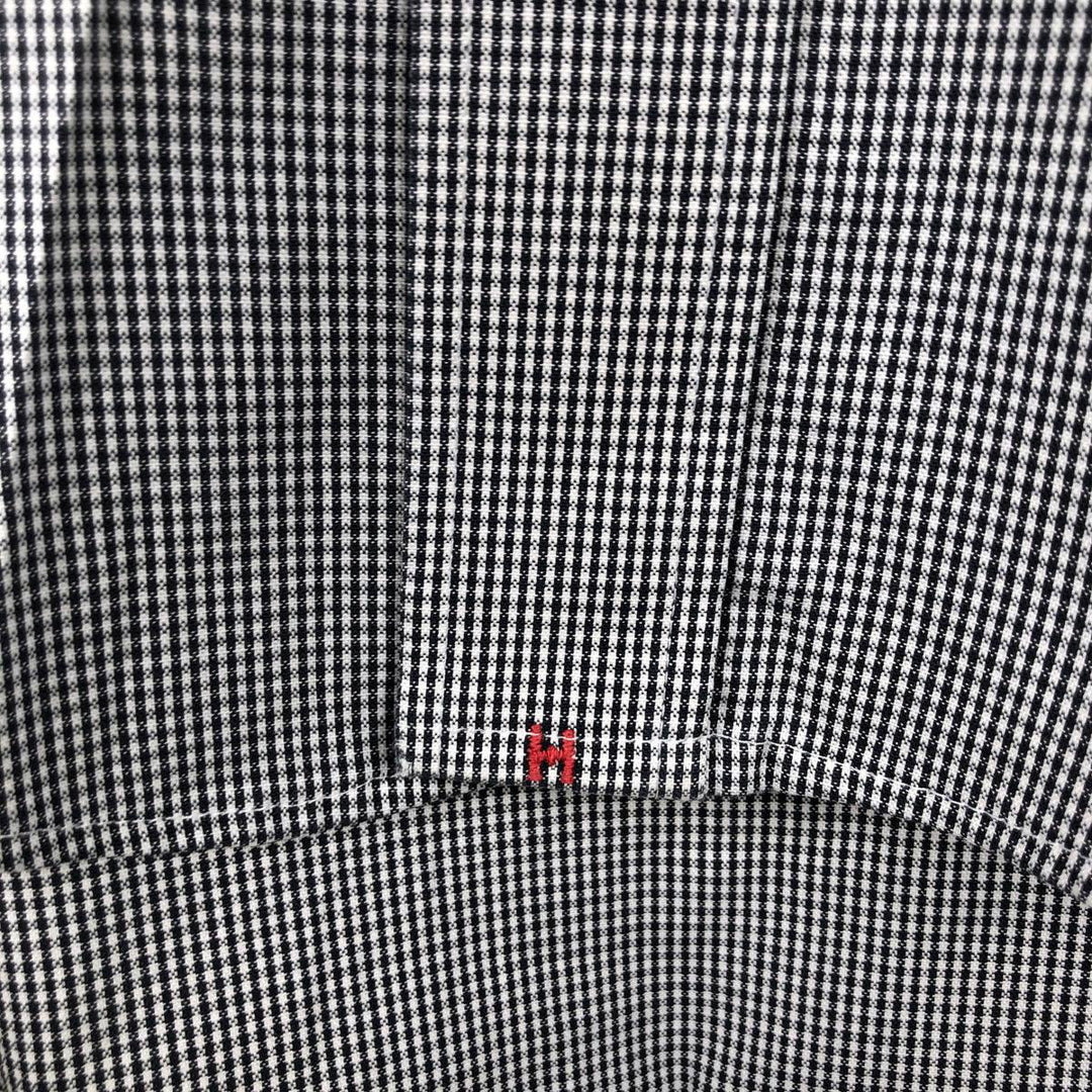 90'S HATHAWAY Short-Sleeve Button-Down Check Shirt, Made in USA, Men's Size M (Equivalent), Vintage cotton white type Vintage Second Hand