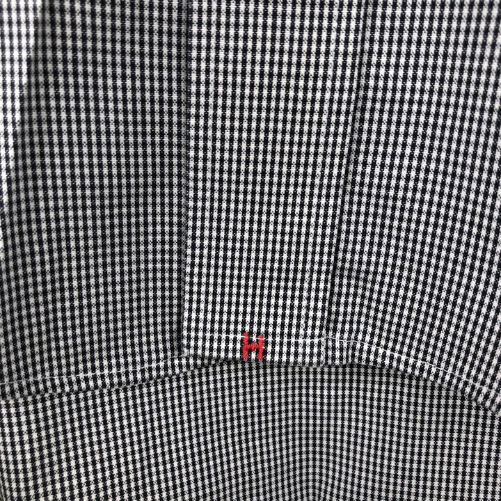 90'S HATHAWAY Short-Sleeve Button-Down Check Shirt, Made in USA, Men's Size M (Equivalent), Vintage cotton white type Vintage Second Hand