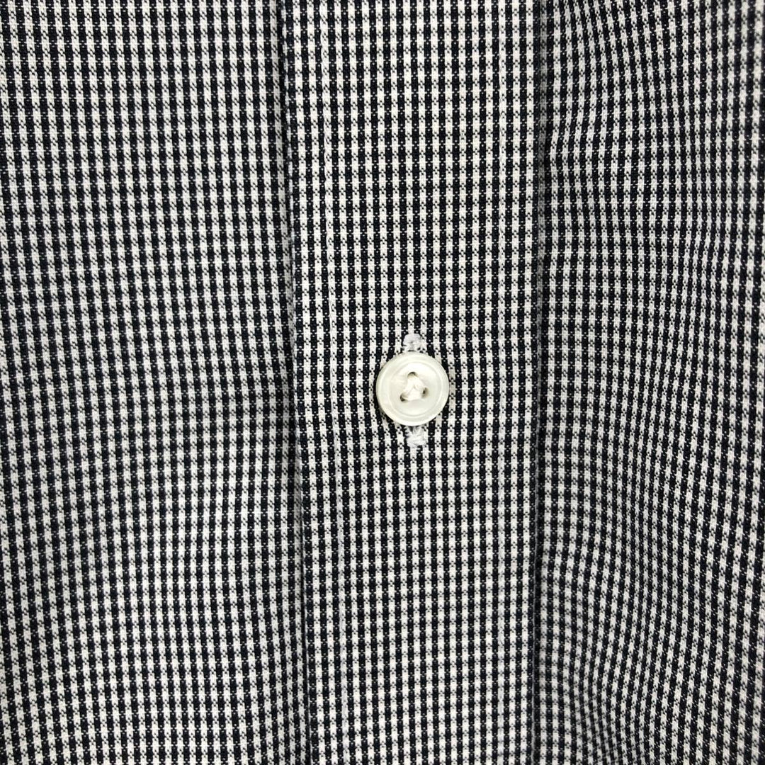 90'S HATHAWAY Short-Sleeve Button-Down Check Shirt, Made in USA, Men's Size M (Equivalent), Vintage cotton white type Vintage Second Hand
