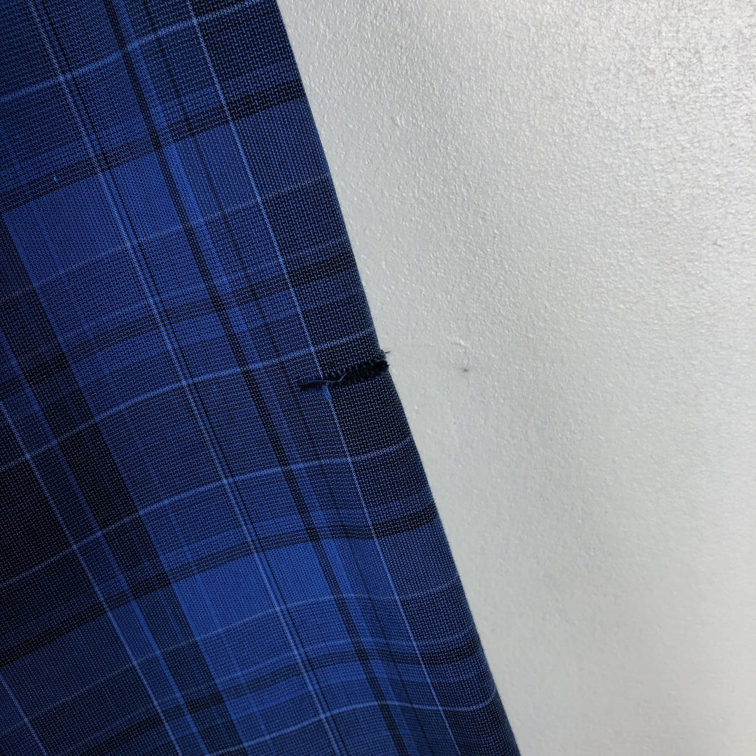Calvin Klein long-sleeved cotton check shirt, men's size XL cotton blue type Vintage Second Hand