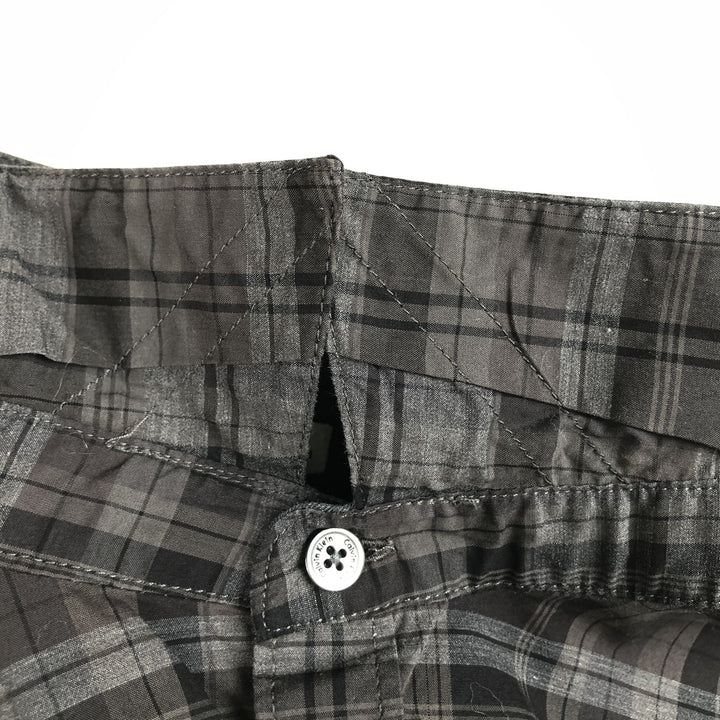 Calvin Klein Check Pattern Long-Sleeve Cotton Check Shirt, Men's Size L (approx.) cotton black type Vintage Second Hand