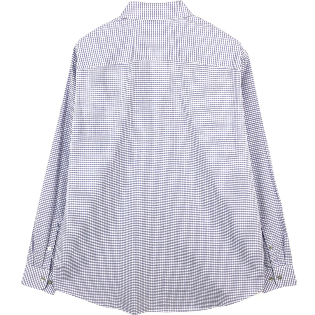 90s-00'S Calvin Klein Regular Fit Long-Sleeve Cotton Check Shirt, Men's Size L (approx.) cotton purple type Vintage Second Hand