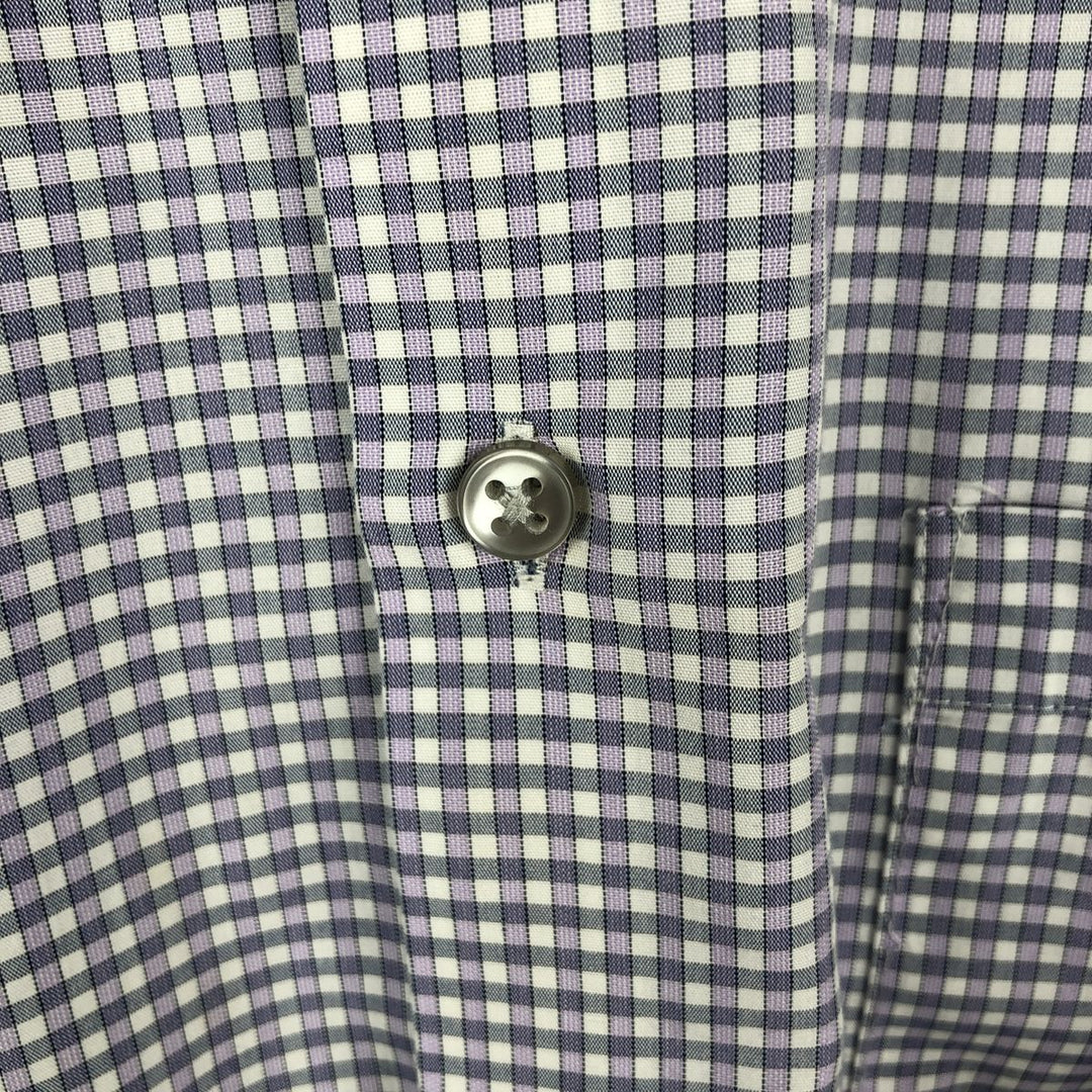 90s-00'S Calvin Klein Regular Fit Long-Sleeve Cotton Check Shirt, Men's Size L (approx.) cotton purple type Vintage Second Hand