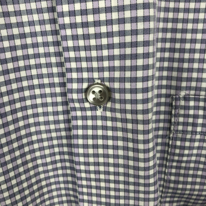 90s-00'S Calvin Klein Regular Fit Long-Sleeve Cotton Check Shirt, Men's Size L (approx.) cotton purple type Vintage Second Hand