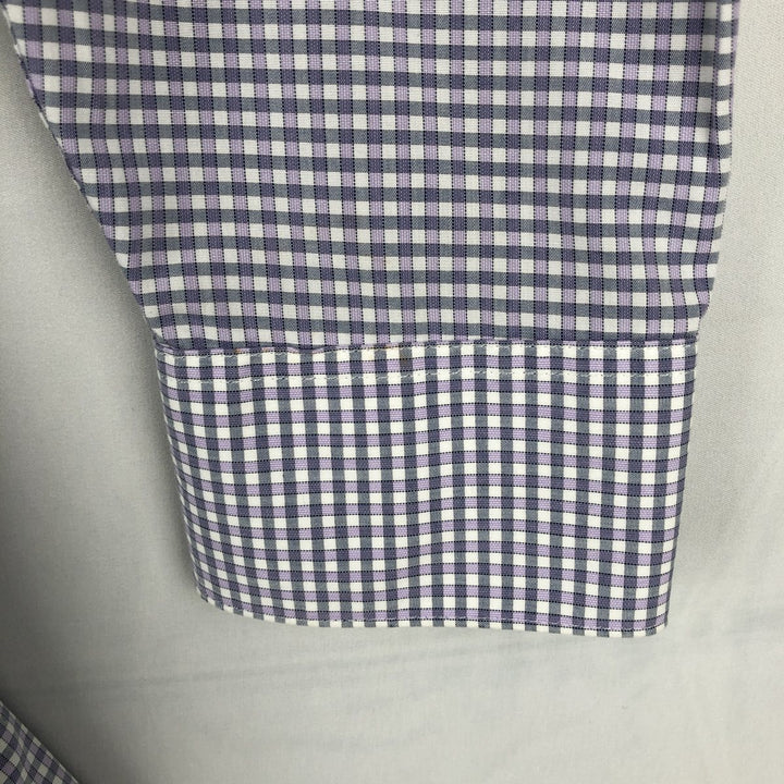 90s-00'S Calvin Klein Regular Fit Long-Sleeve Cotton Check Shirt, Men's Size L (approx.) cotton purple type Vintage Second Hand