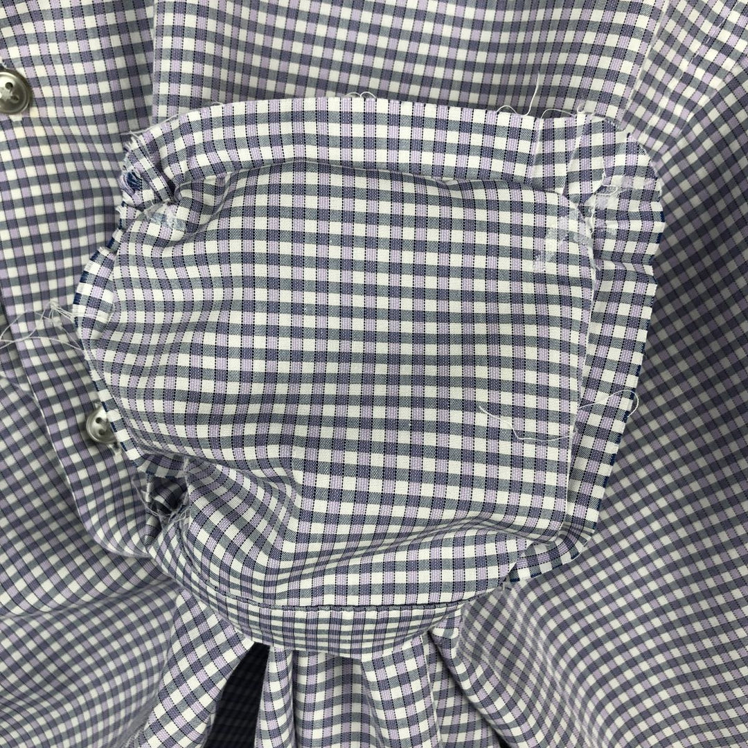 90s-00'S Calvin Klein Regular Fit Long-Sleeve Cotton Check Shirt, Men's Size L (approx.) cotton purple type Vintage Second Hand