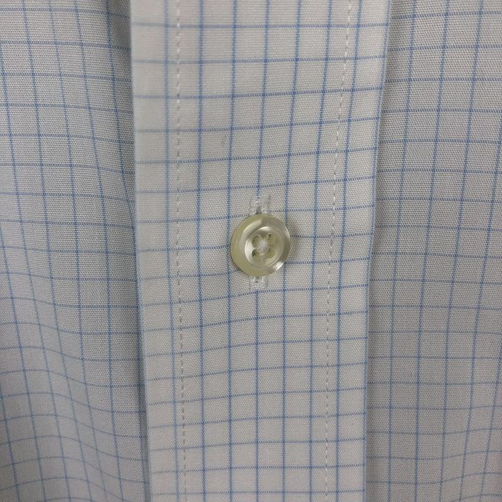Brooks Brothers Est.1818 MADISON Long-Sleeve Cotton Check Shirt, Men's Size L (approx.) Supima Cotton white type Vintage Second Hand