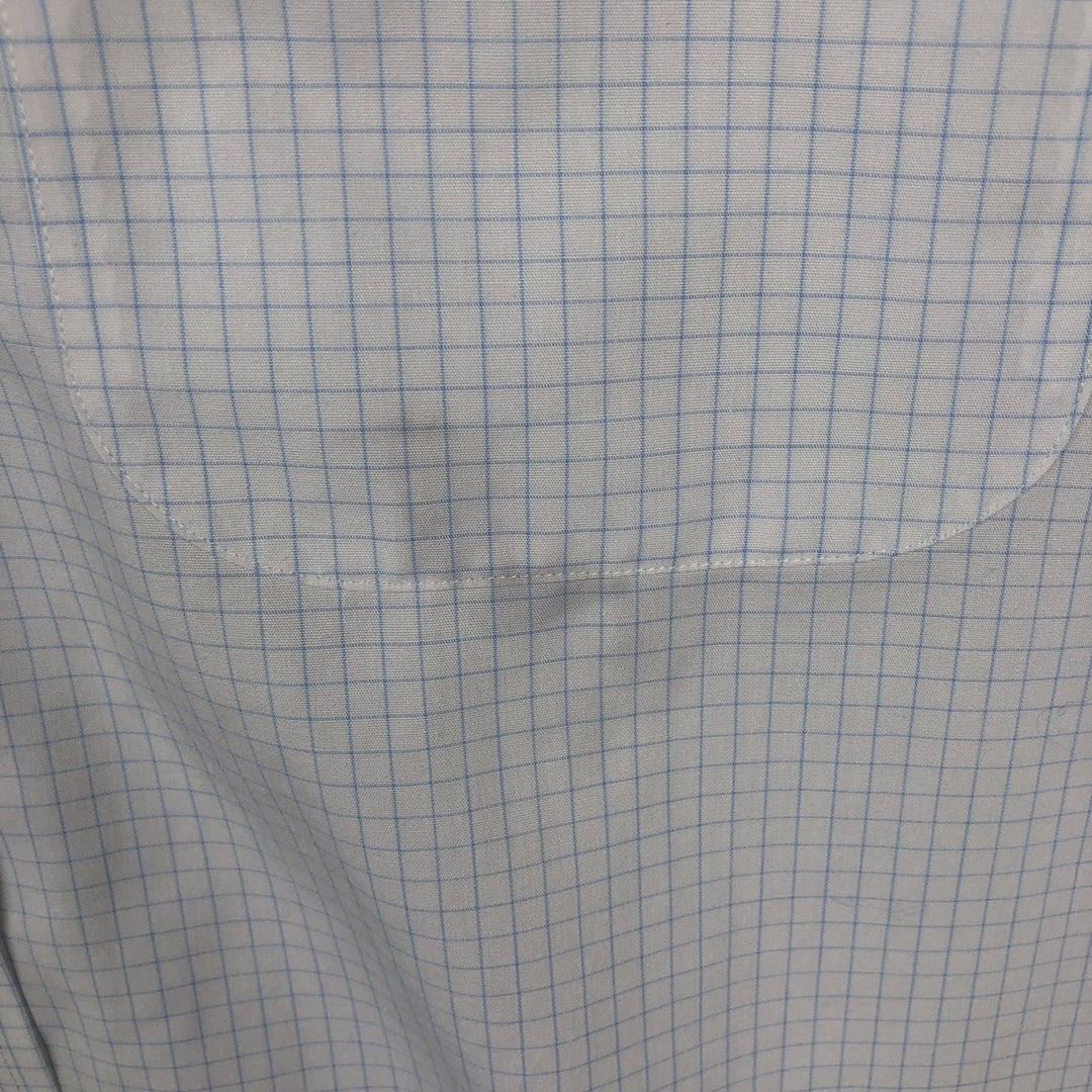 Brooks Brothers Est.1818 MADISON Long-Sleeve Cotton Check Shirt, Men's Size L (approx.) Supima Cotton white type Vintage Second Hand