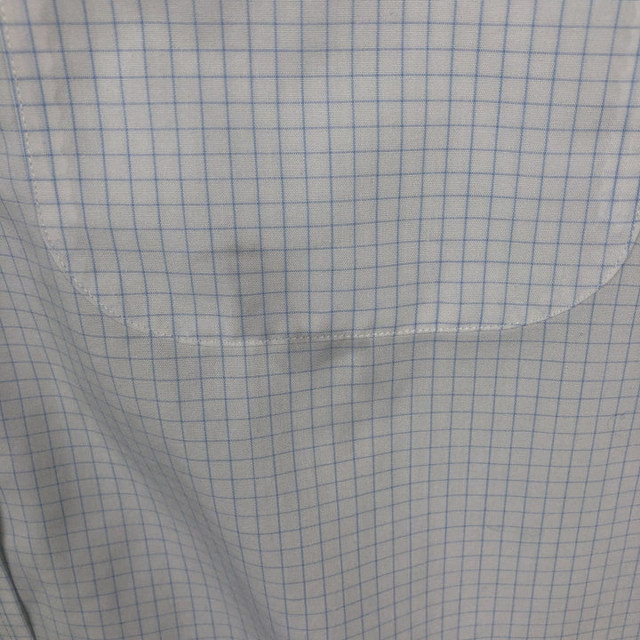 Brooks Brothers Est.1818 MADISON Long-Sleeve Cotton Check Shirt, Men's Size L (approx.) Supima Cotton white type Vintage Second Hand