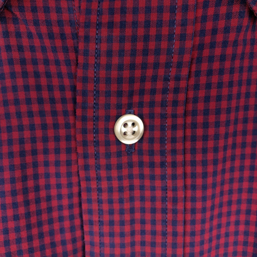 Brooks Brothers Est.1818 Sport Shirt, Long Sleeve Button-Down Check Shirt, Men's Size M (approx.) cotton red type Vintage Second Hand