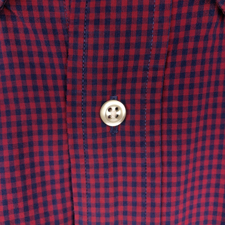 Brooks Brothers Est.1818 Sport Shirt, Long Sleeve Button-Down Check Shirt, Men's Size M (approx.) cotton red type Vintage Second Hand
