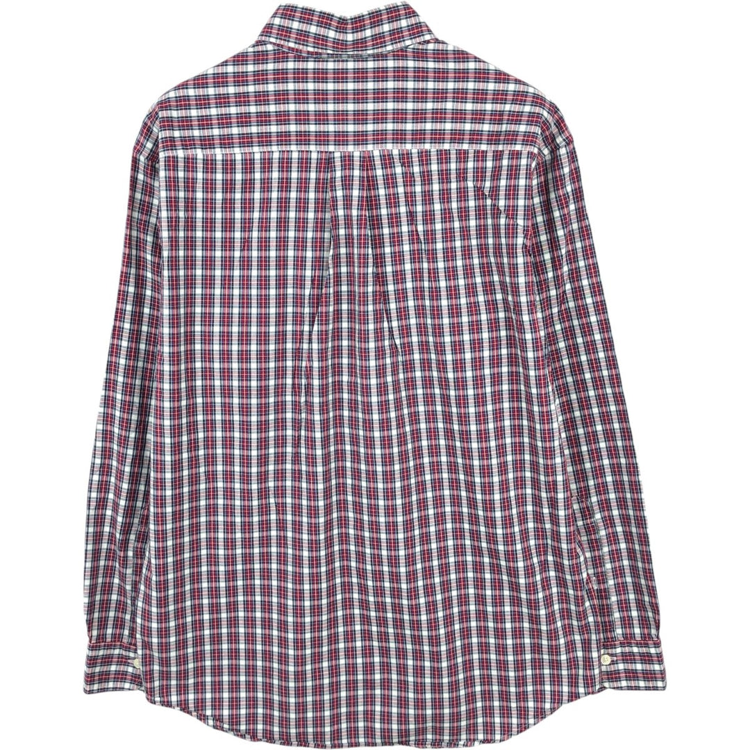 Brooks Brothers 346 Long Sleeve Button-Down Check Shirt, Men's Size Medium cotton red type Vintage Second Hand
