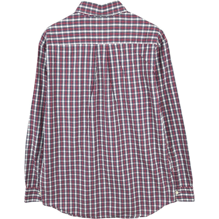 Brooks Brothers 346 Long Sleeve Button-Down Check Shirt, Men's Size Medium cotton red type Vintage Second Hand
