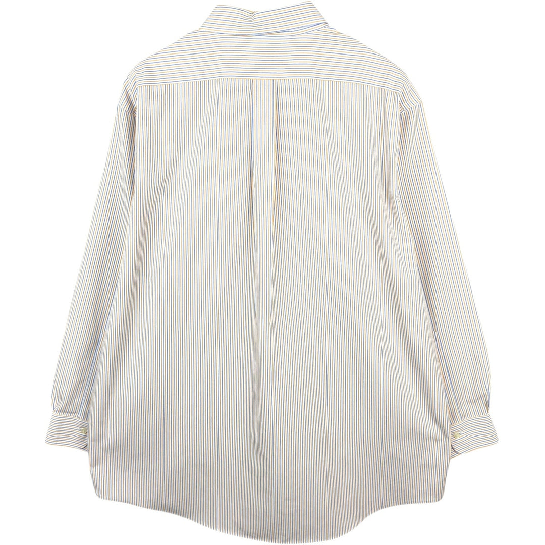 Brooks Brothers Est.1818 CLASSIC Long-Sleeve Button-Down Striped Shirt, Men's Size XL (approx.) Supima Cotton white type Vintage Second Hand