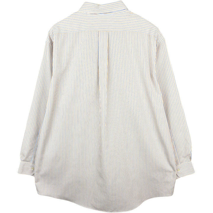 Brooks Brothers Est.1818 CLASSIC Long-Sleeve Button-Down Striped Shirt, Men's Size XL (approx.) Supima Cotton white type Vintage Second Hand
