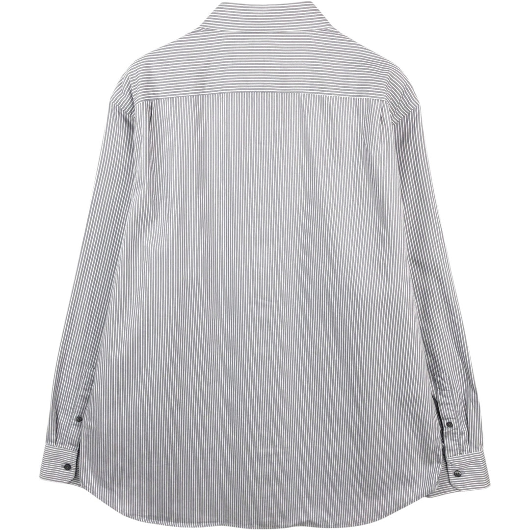 Banana Republic Long Sleeve Cotton Striped Shirt, Men's XL cotton gray type Vintage Second Hand