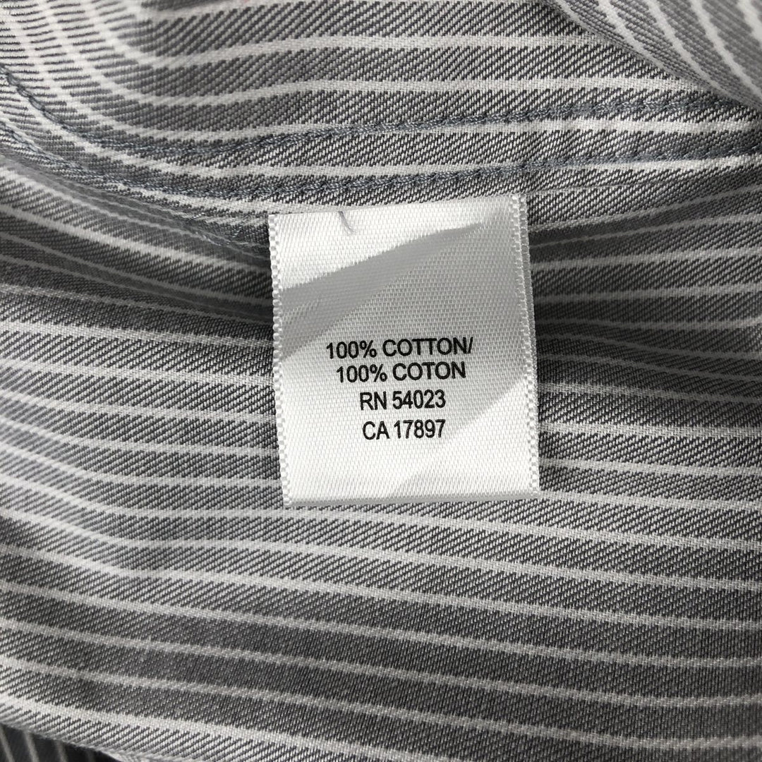 Banana Republic Long Sleeve Cotton Striped Shirt, Men's XL cotton gray type Vintage Second Hand