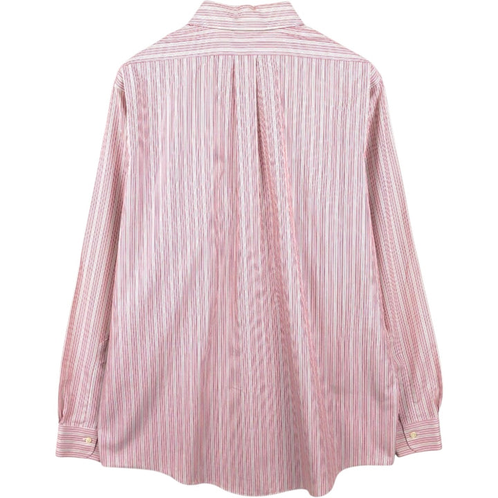 Brooks Brothers Est.1818 Traditional Fit Long-Sleeve Cotton Stripe Shirt, Men's Size L (approx.) cotton white type Vintage Second Hand