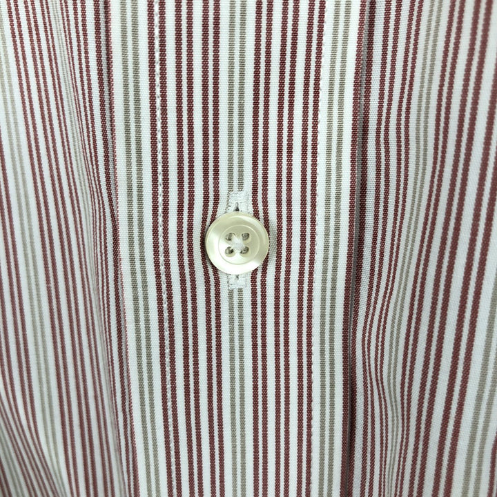 Brooks Brothers Est.1818 Traditional Fit Long-Sleeve Cotton Stripe Shirt, Men's Size L (approx.) cotton white type Vintage Second Hand