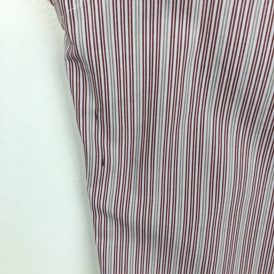Brooks Brothers Est.1818 Traditional Fit Long-Sleeve Cotton Stripe Shirt, Men's Size L (approx.) cotton white type Vintage Second Hand