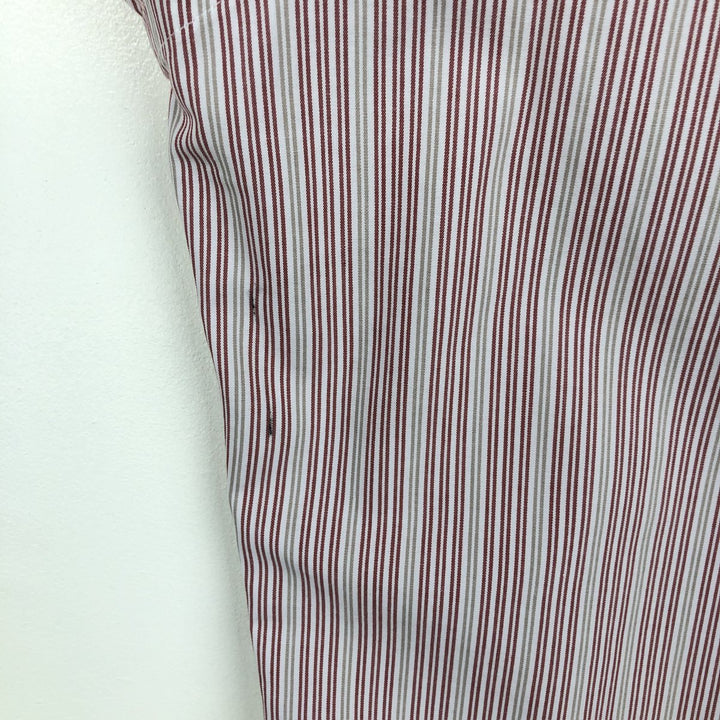Brooks Brothers Est.1818 Traditional Fit Long-Sleeve Cotton Stripe Shirt, Men's Size L (approx.) cotton white type Vintage Second Hand