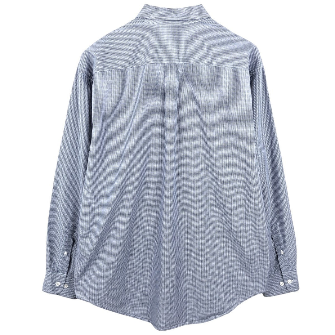 GAP Old Gap Gingham Check Long Sleeve Button-Down Check Shirt Men's Size L (Equivalent) Vintage cotton blue type Vintage Second Hand