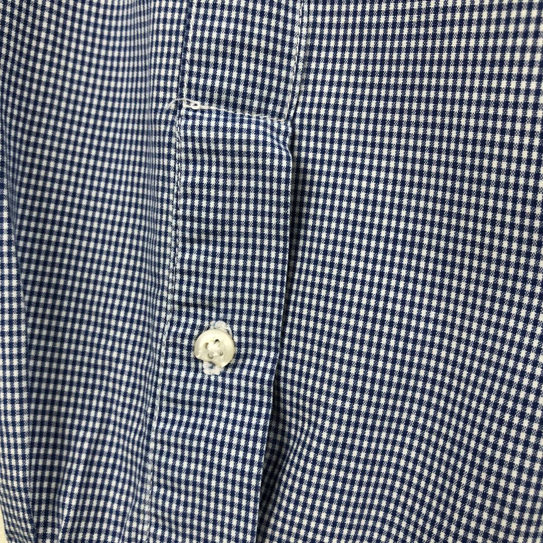 GAP Old Gap Gingham Check Long Sleeve Button-Down Check Shirt Men's Size L (Equivalent) Vintage cotton blue type Vintage Second Hand