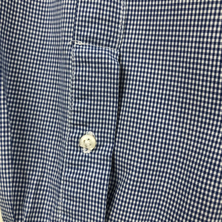 GAP Old Gap Gingham Check Long Sleeve Button-Down Check Shirt Men's Size L (Equivalent) Vintage cotton blue type Vintage Second Hand