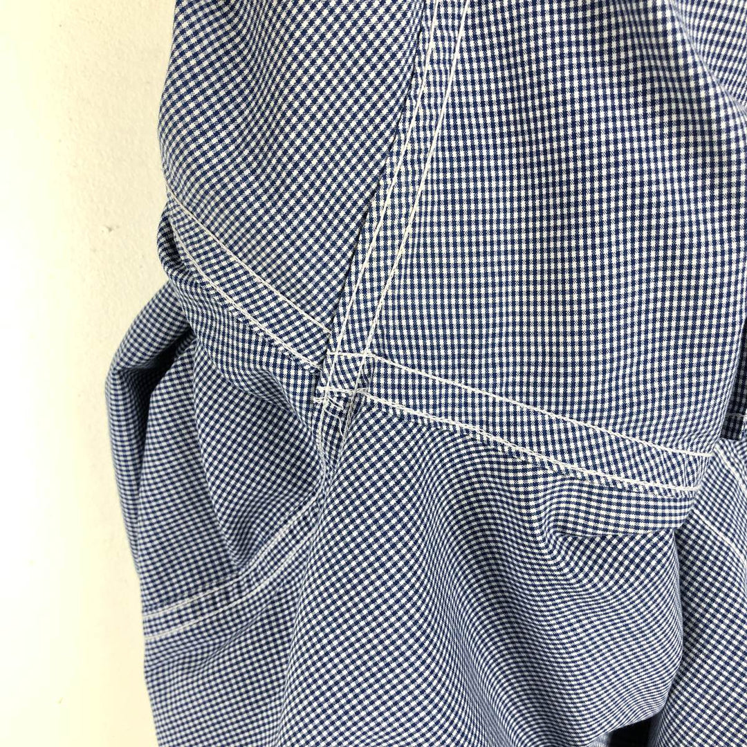 GAP Old Gap Gingham Check Long Sleeve Button-Down Check Shirt Men's Size L (Equivalent) Vintage cotton blue type Vintage Second Hand