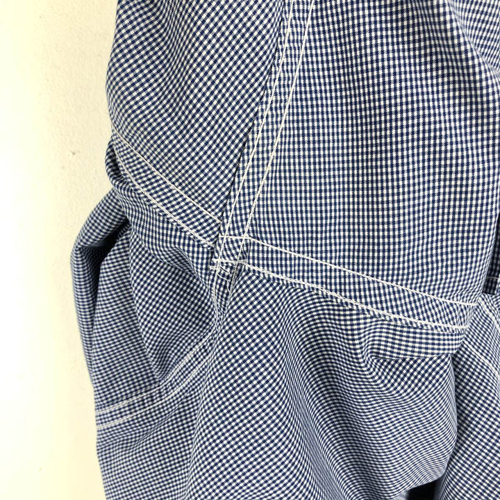 GAP Old Gap Gingham Check Long Sleeve Button-Down Check Shirt Men's Size L (Equivalent) Vintage cotton blue type Vintage Second Hand