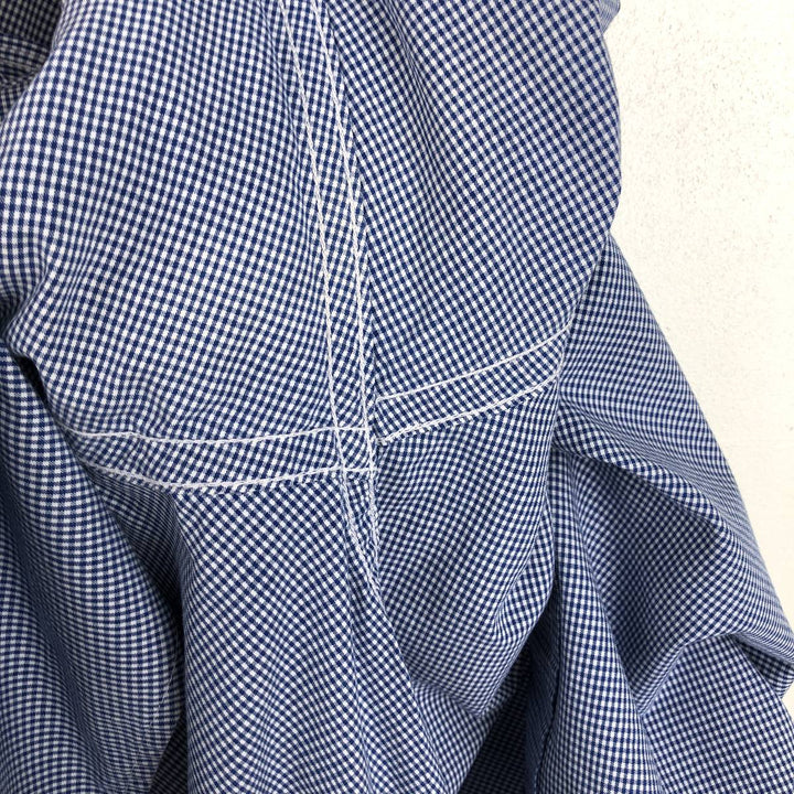 GAP Old Gap Gingham Check Long Sleeve Button-Down Check Shirt Men's Size L (Equivalent) Vintage cotton blue type Vintage Second Hand