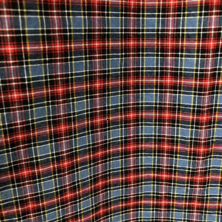 Eddie Bauer Long Sleeve Button-Down Check Shirt, Men's Size L cotton red type Vintage Second Hand