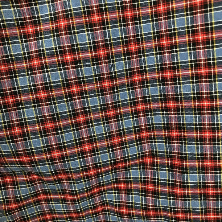 Eddie Bauer Long Sleeve Button-Down Check Shirt, Men's Size L cotton red type Vintage Second Hand