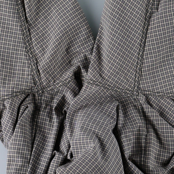 Eddie Bauer Long Sleeve Button-Down Check Shirt, Men's Size L cotton Khaki type Vintage Second Hand
