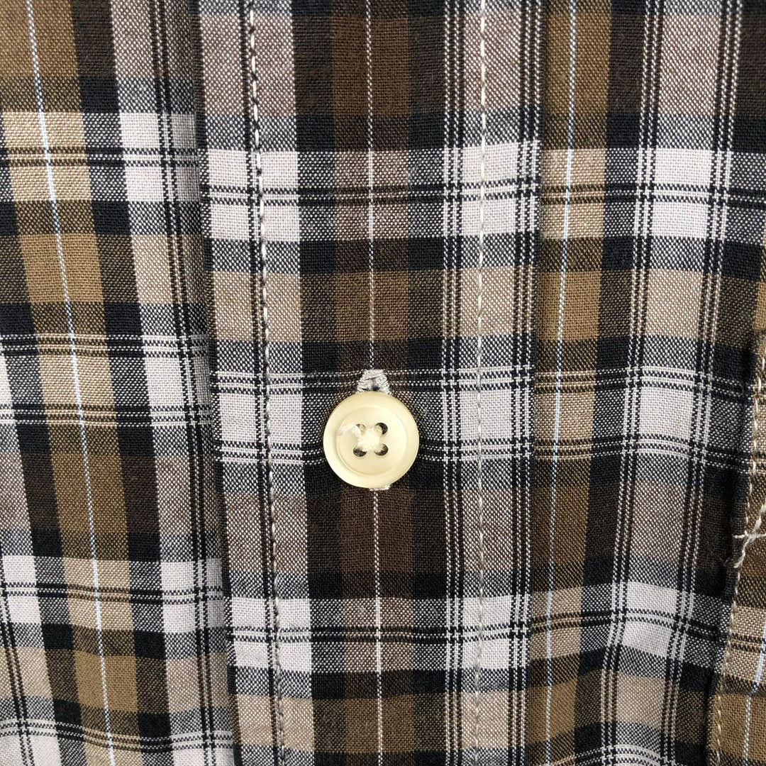 GAP Old Gap Long-Sleeve Cotton Check Shirt, Men's Size M (Equivalent), Vintage cotton brown type Vintage Second Hand