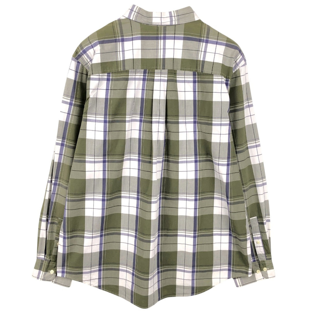 Timberland long-sleeved cotton check shirt, men's size XXL equivalent, vintage. cotton white type Vintage Second Hand
