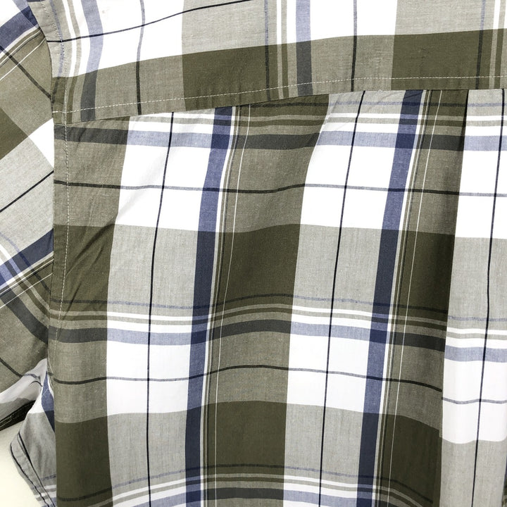 Timberland long-sleeved cotton check shirt, men's size XXL equivalent, vintage. cotton white type Vintage Second Hand
