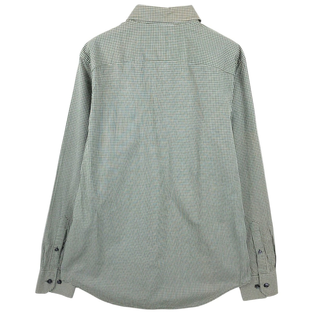 Banana Republic Long-Sleeve Cotton Check Shirt, Men's Size M (approx.) cotton green type Vintage Second Hand