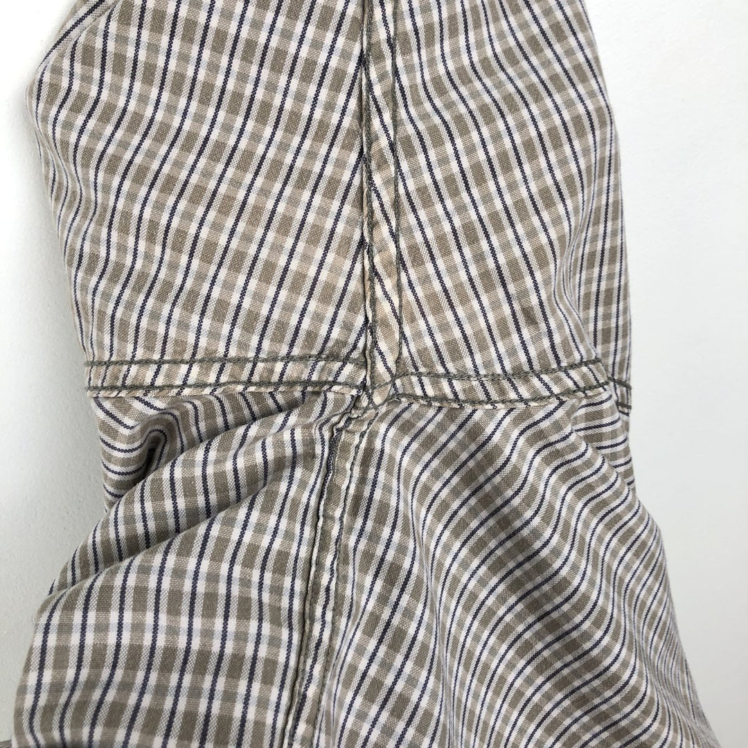 Eddie Bauer Long Sleeve Button-Down Check Shirt, Men's Size L cotton Beige type Vintage Second Hand
