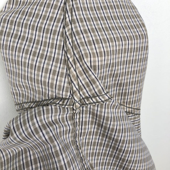 Eddie Bauer Long Sleeve Button-Down Check Shirt, Men's Size L cotton Beige type Vintage Second Hand
